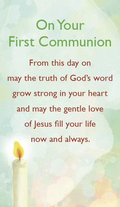 On Your First Communion - Prayer CardOn Your First Communion - Prayer Card