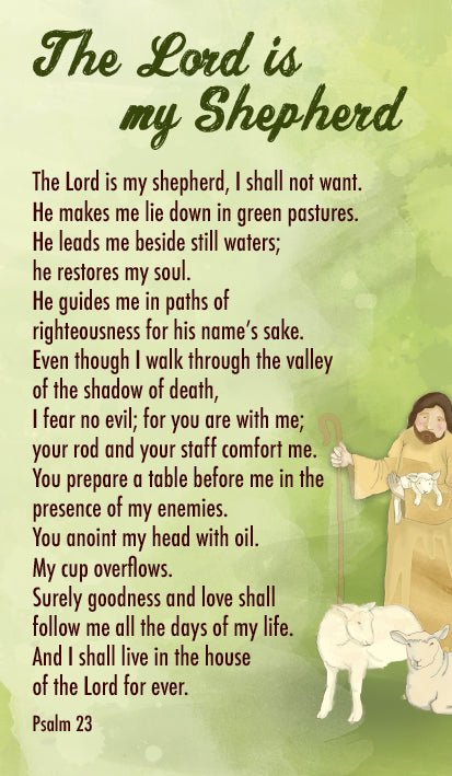 The Lord Is My Shepherd - Prayer CardThe Lord Is My Shepherd - Prayer Card