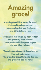 Amazing Grace - Hymn Card  (Double Sided)Amazing Grace - Hymn Card  (Double Sided)