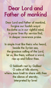 Dear Lord And Father Of Mankind - Hymn Card  (Double Sided)Dear Lord And Father Of Mankind - Hymn Card  (Double Sided)