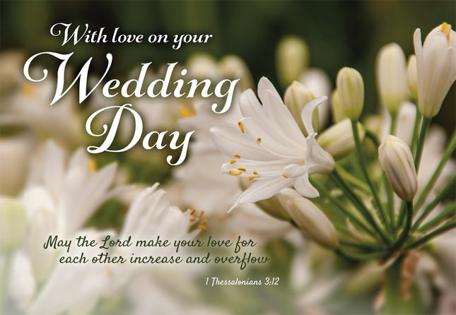 With Love On Your Wedding Day - White Flowers Std Card Gloss (6 Pack)With Love On Your Wedding Day - White Flowers Std Card Gloss (6 Pack)