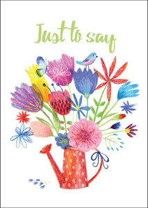 Just To Say - Watering Can Std Card Textured (6 Pack)Just To Say - Watering Can Std Card Textured (6 Pack)