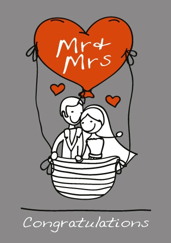 Congratulations - Mr & Mrs Foil Gloss StdCongratulations - Mr & Mrs Foil Gloss Std