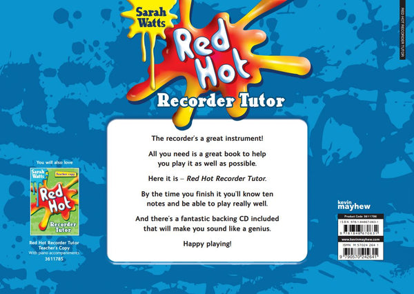 Red Hot Recorder Tutor - Back Cover