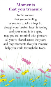 Prayer Card - Moments That You TreasurePrayer Card - Moments That You Treasure