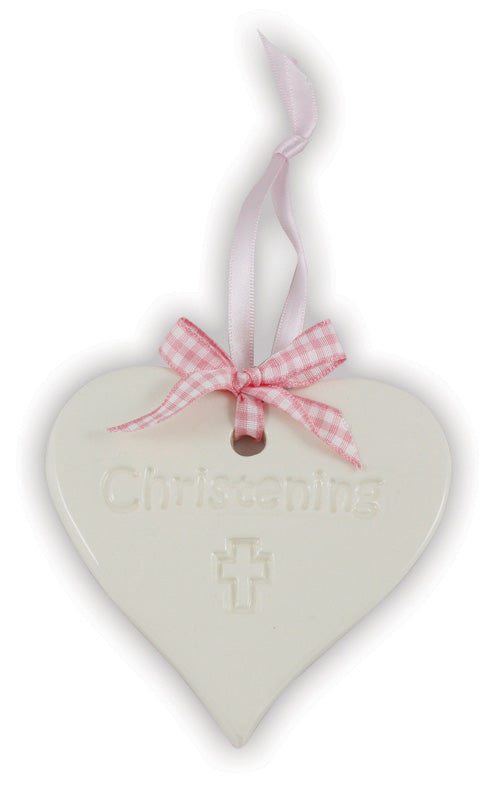 Christening Girl Ceramic HeartChristening Girl Ceramic Heart