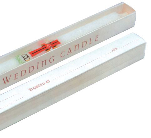 Wedding Candles 12" X 7/8" (20)  Individually Boxed With Acetate SleeveWedding Candles 12" X 7/8" (20)  Individually Boxed With Acetate Sleeve
