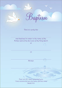 Certificate - Baptism (Adult)Certificate - Baptism (Adult)