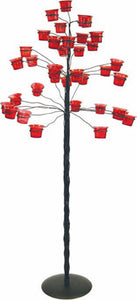 Tree Of Light Votive Light Stand (With 36 Red Glasses: Holds 2 & 4 Hour Votives)Tree Of Light Votive Light Stand (With 36 Red Glasses: Holds 2 & 4 Hour Votives)
