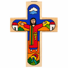 10cm Joyful Resurrection Wooden Cross [85/30]