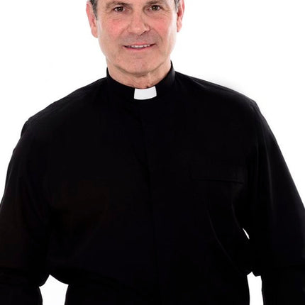 Men's 100% Cotton Clerical Shirt - Long Sleeve