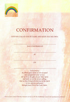 Confirmation Certificate -  Rainbow - Peach