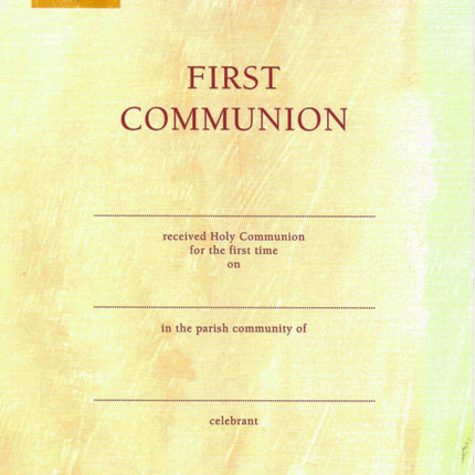 First Communion Certificate - Wheat & Wine