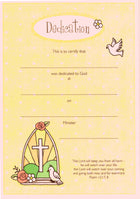 Dedication Certificate - Dove & Window