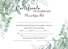 Marriage Certificate - Eucalyptus