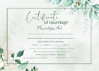 Marriage Certificate - Eucalyptus & Rose