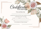 Marriage Certificate - Roses