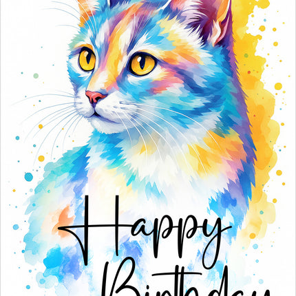 Happy Birthday (Cat) - Standard Card