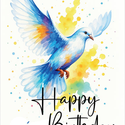 Happy Birthday (Dove) - Standard Card