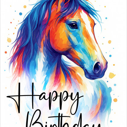 Happy Birthday (Horse) - Standard Card