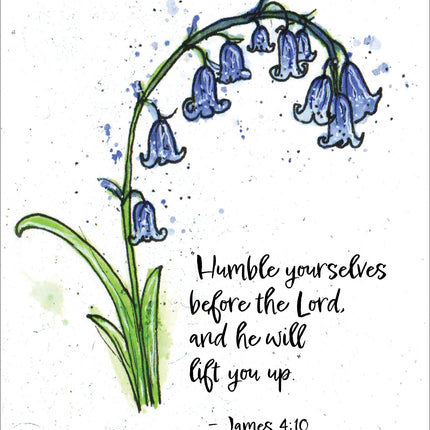 Floral Blessings (Bluebell) - Standard Card