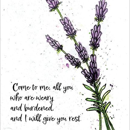 Floral Blessings (Lavender) - Standard Card