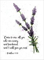 Floral Blessings (Lavender) - Standard Card