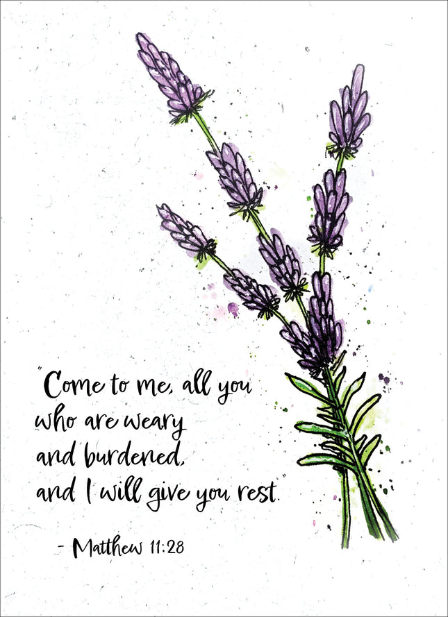 Floral Blessings (Lavender) - Standard Card