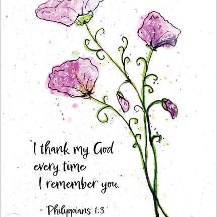 Floral Blessings (Sweet Pea) - Standard Card