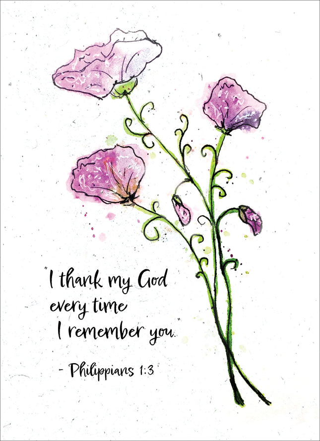 Floral Blessings (Sweet Pea) - Standard Card