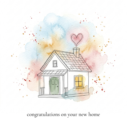 Congratulations on your new home- Square Card