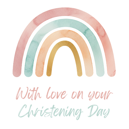With love on your Christening Day- Square Card