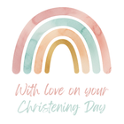With love on your Christening Day- Square Card