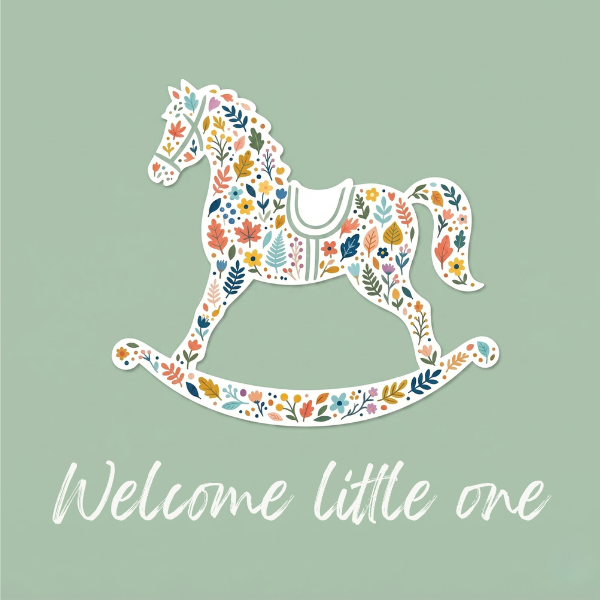 Welcome little one- Square Card