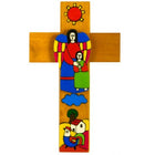 Girl with Guardian Angel Wooden  Cross