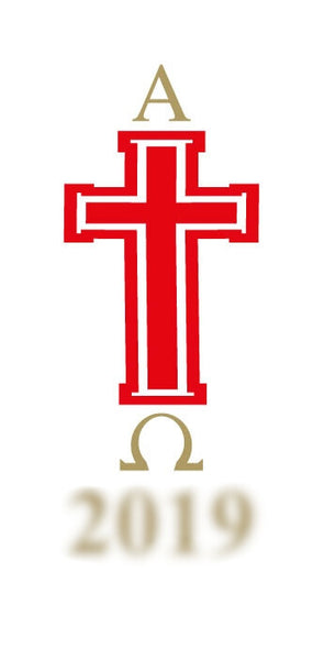 Candle Transfer - Red And White Cross