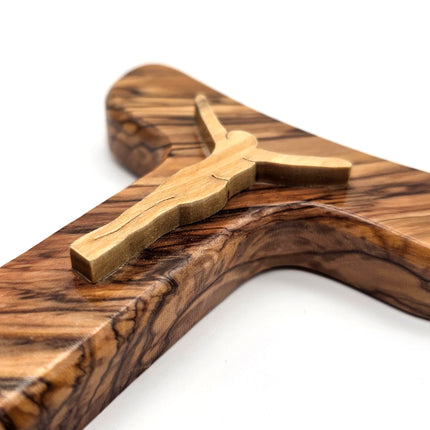 Olive Wood Cross with Crucifix