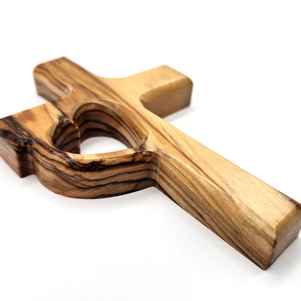 Olive Wood Cross with Heart