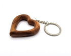 Olive Wood Heart Keyring