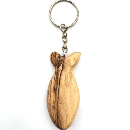 Olive Wood Fish Keyring