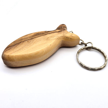 Olive Wood Fish Keyring