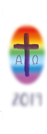 Candle Transfer - Rainbow Cross