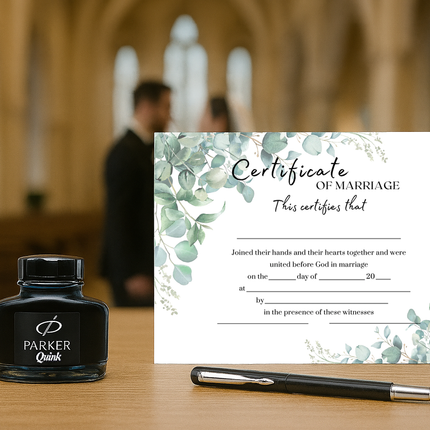 Registrar's Fountain Pen +  Registrar's Ink + FREE certificates Bundle