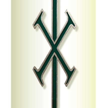 Green Chi-Rho Wax Relief