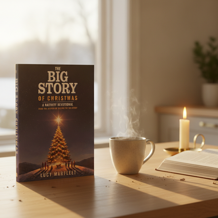 The Big Story of Christmas on a kitchen table at first light