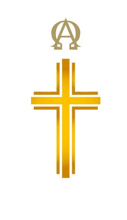 Candle Sticker - Gold Line Cross (Without Year)