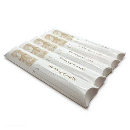 9" Watercolour Wedding Candle - Dove, Cross & Rings