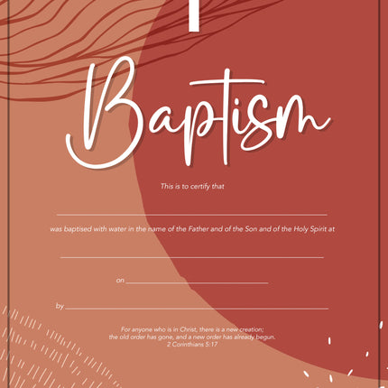 Baptism Certificate - Modern - Adult