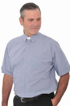 Men's Short Sleeve Collar Attached Shirt - 1in Slip In Collar