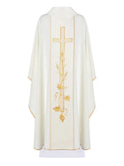 Chasuble - Cross & Wheat - Cream & Gold